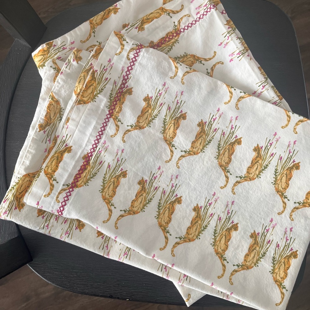 Opalhouse Bengal Cat Set of Standard pillow cases EUC